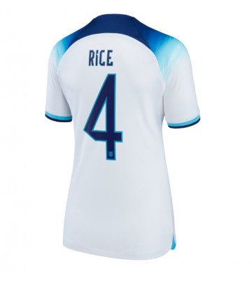 England Declan Rice #4 Replica Home Stadium Shirt for Women World Cup 2022 Short Sleeve